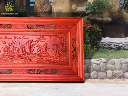 Tranh gỗ hương Thuận Buồm Xuôi Gió 1m97 x 97cm